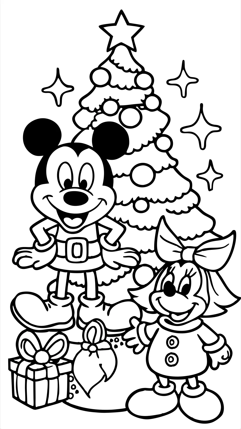 Página para colorear de Disney Christmas